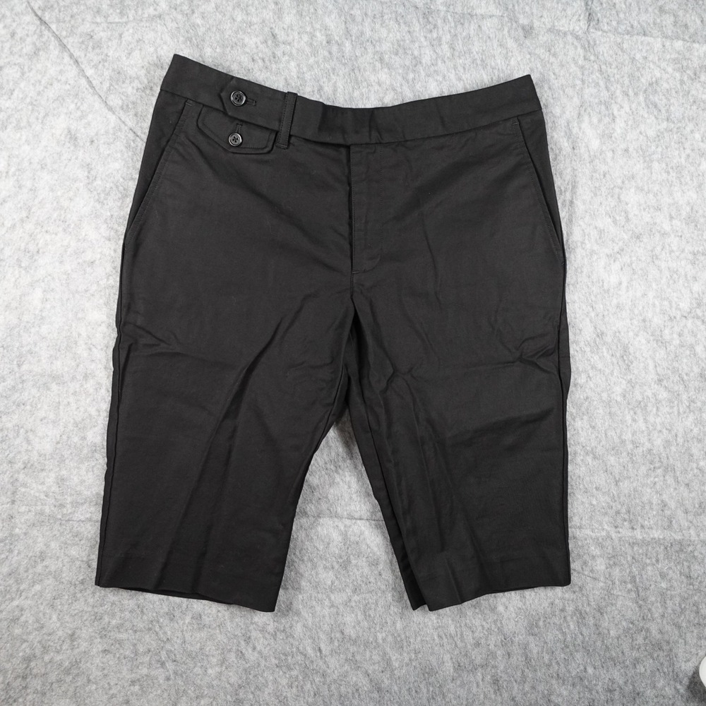 Ralph Lauren Golf Shorts Womens 6 Black Cotton Stretch Chino Bermuda Pockets